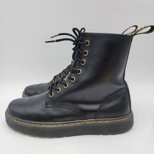 Dr. Doc Martens Zavala Black Combat Boots Sz Womens 8 Sz Men 7 Lace Up